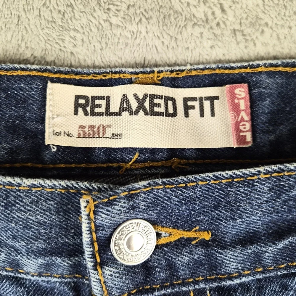 Levis 550 Relaxed Fit Jeans Mens 31x30 Blue Denim Straight Leg 100% Cotton Y2K
